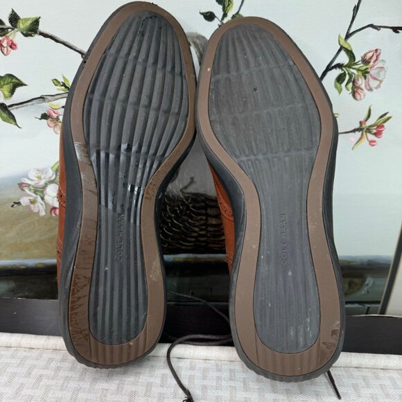 Cole Haan Mens Size 12M Grand Evolution Leather Wingtip Oxford Shoes Brown - Picture 7 of 9